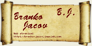Branko Jačov vizit kartica